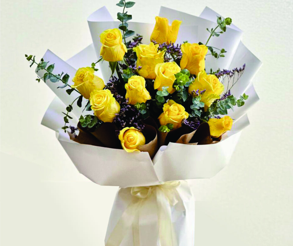 باکس گل رز زرد